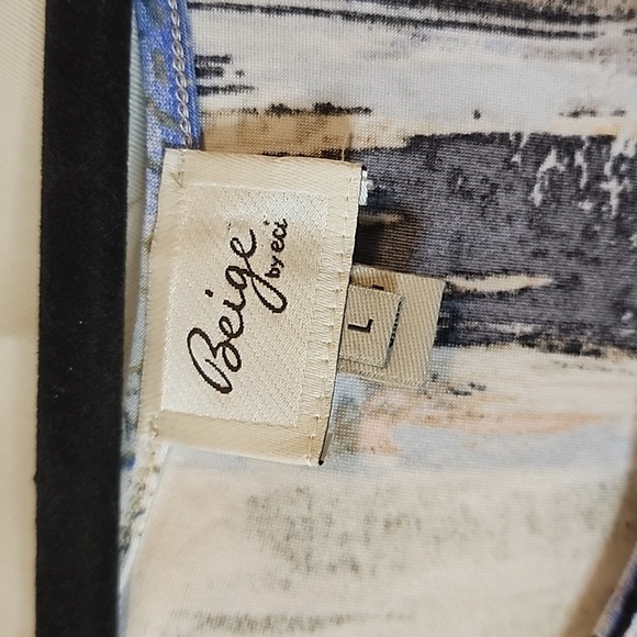 BEIGE BY ECI Colorful Short sleeve Dress Sz Large - Picture 2 of 13